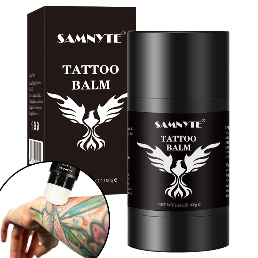 Tattoo Balm, (3.53Oz)Tattoo Aftercare Healing Ointment, Tattoo Lotion Color Enhancement & Brightener, Tattoo Cream Care Butter Refresh Old Tattoos, Natural Tattoo Balm Aftercare Moisturizer