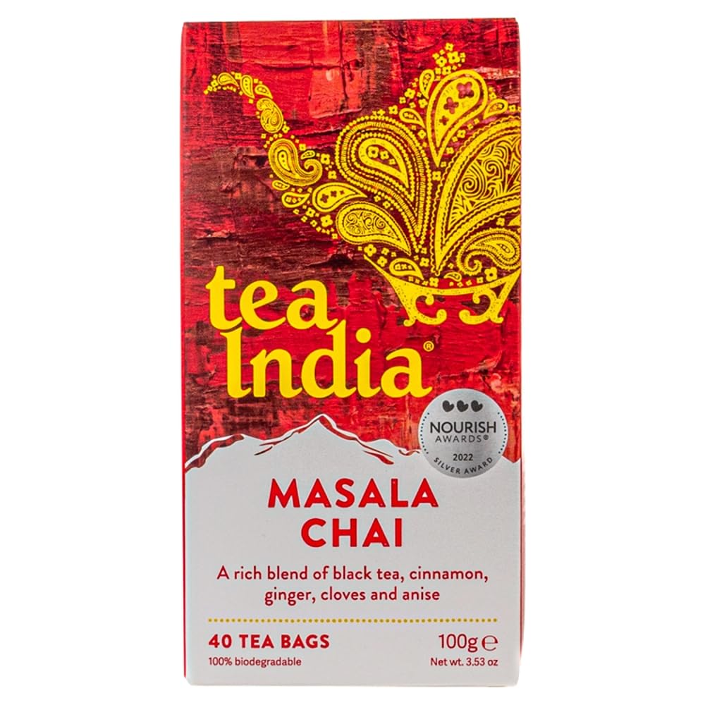 Tea IndiaMasala Chai Tea Bags, 40 Tea Bags