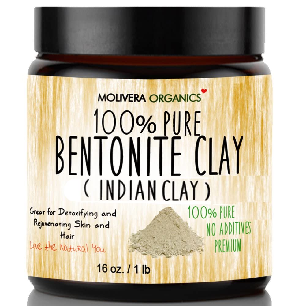 Premium 1 lb Bentonite Clay Pure, Natural Detoxifying Clay for Face Masks, Hair Care & More - Best Healing Clay - USA Made