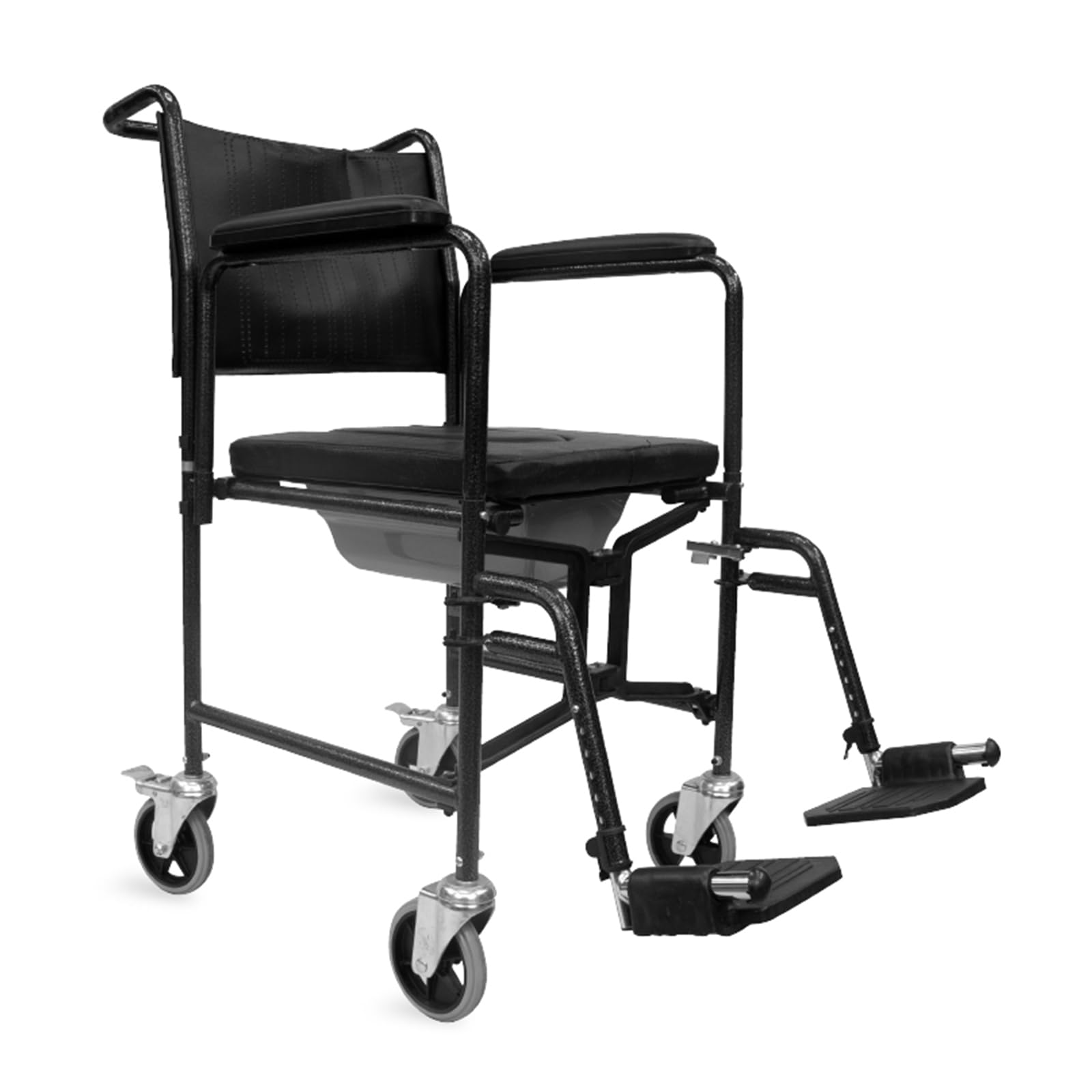 Rehamo Shocom TRSTD Commode Chair, Folding Commode Chair With Wheels for Elderly, Disabled, Adults, Medical Commode Stool, Hospital Toilet Chair for Patients, Handicapped, Max User Capacity 100 kgs