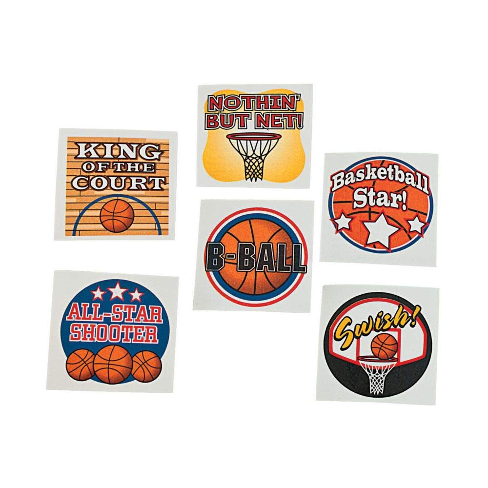 Fun Express Temporary Basketball Tattoos (6 Dozen)