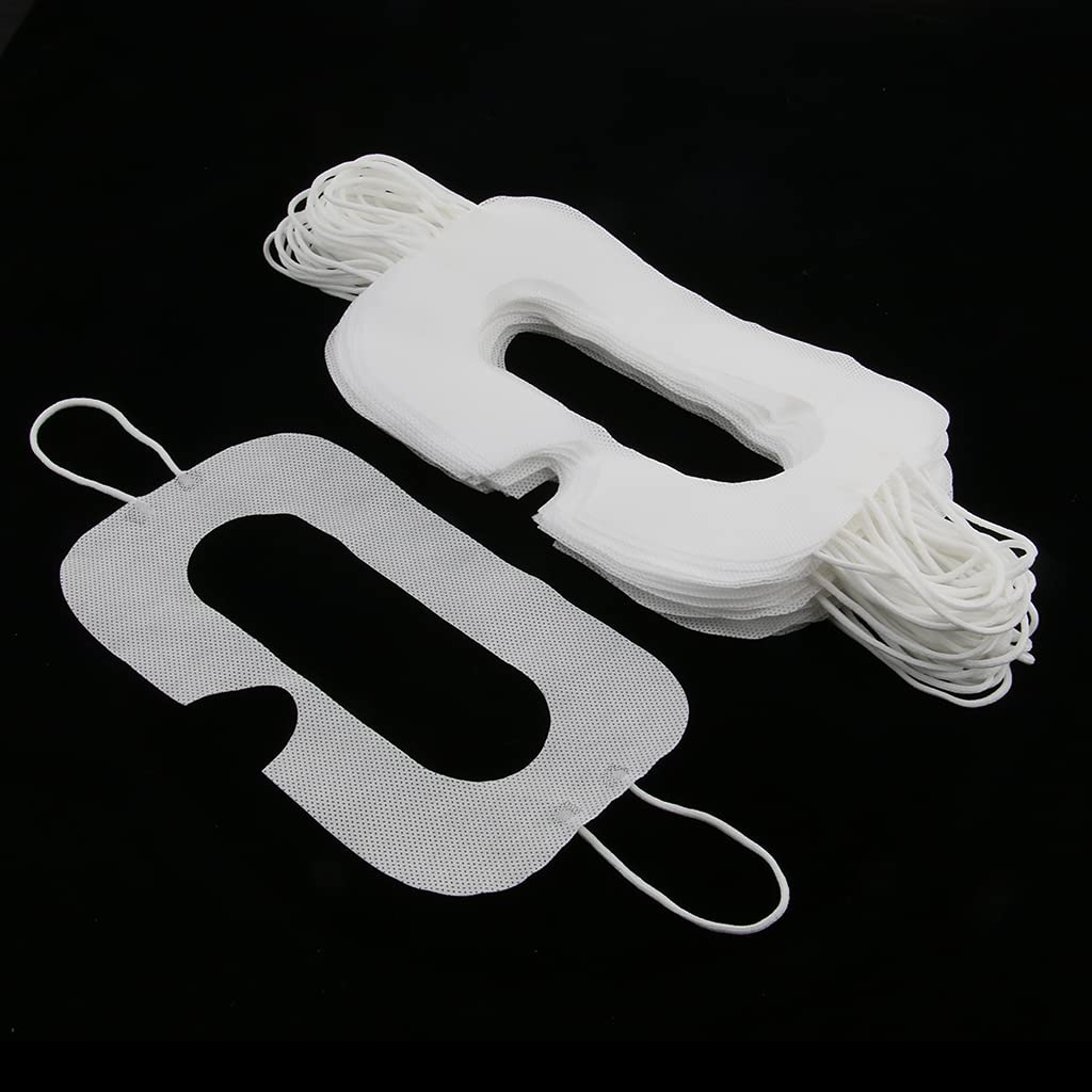 Trendy Retail 50x Universal Disposable SMS Nonwoven Sanitary White VR Eye Masks Show Nose