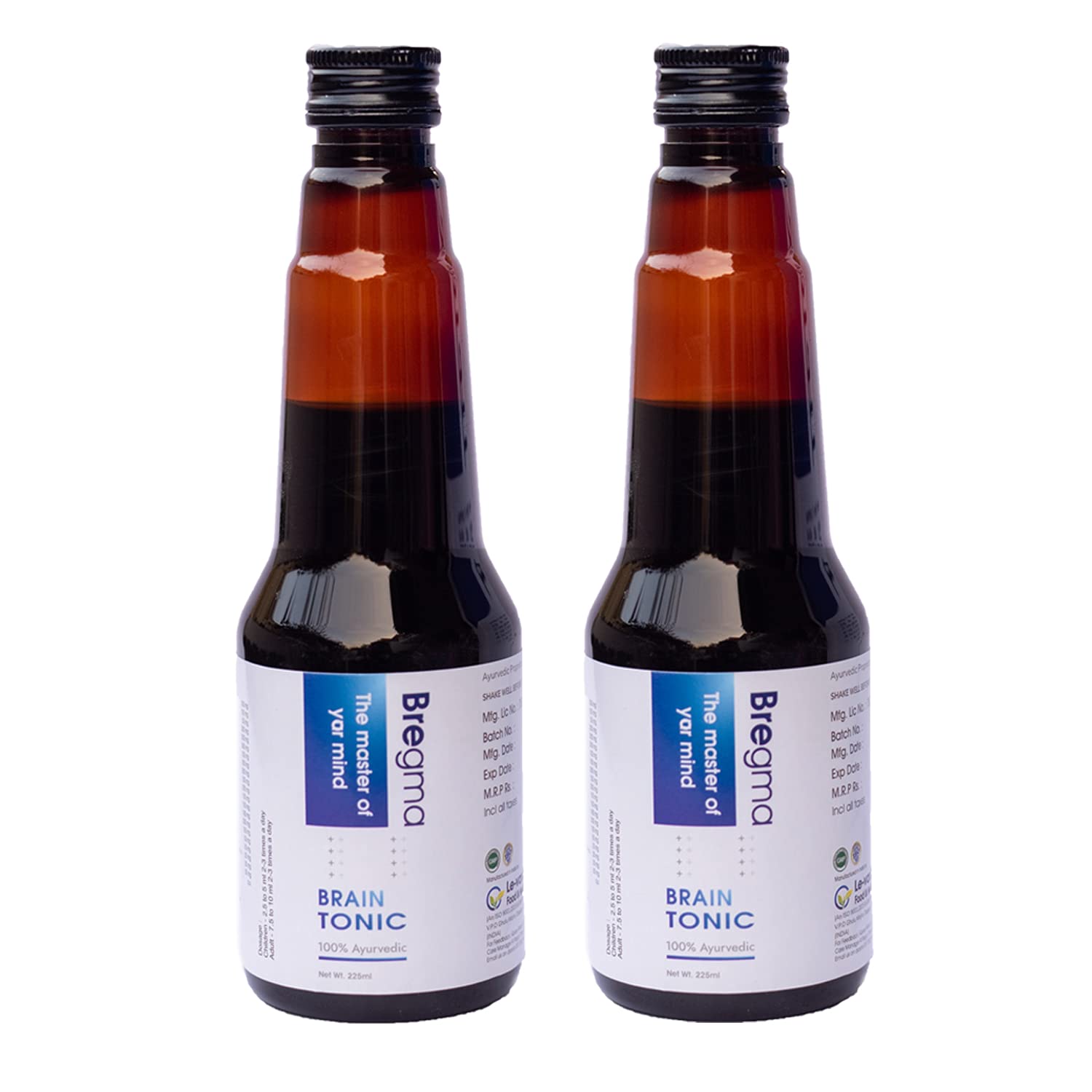 Bregma Ayurvedic Brain Tonic For Children & Adult | Brain Tonic Syrup225 ML X2 |