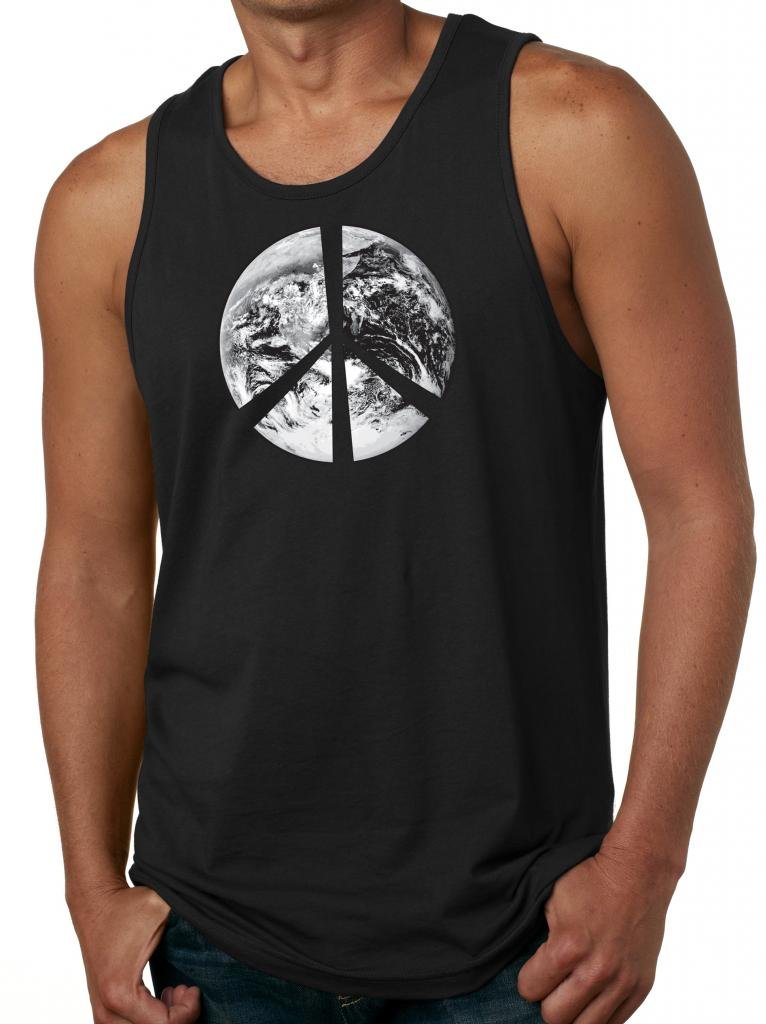 Yoga Clothing For You Mens Peace on Earth Tank Top