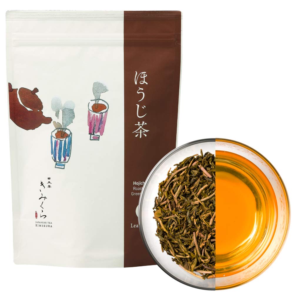 Hojicha Roasted Green Tea Premium Deep Roasted Loose leaf 100g/3.5oz from Shizuoka Japan | Japanese Tea KIMIKURA