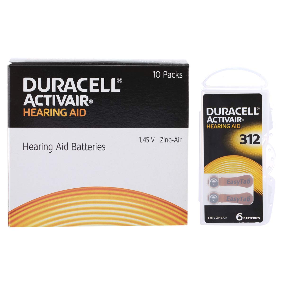 Duracell Size 312 Zinc Batteries - Pack of 60 Pieces