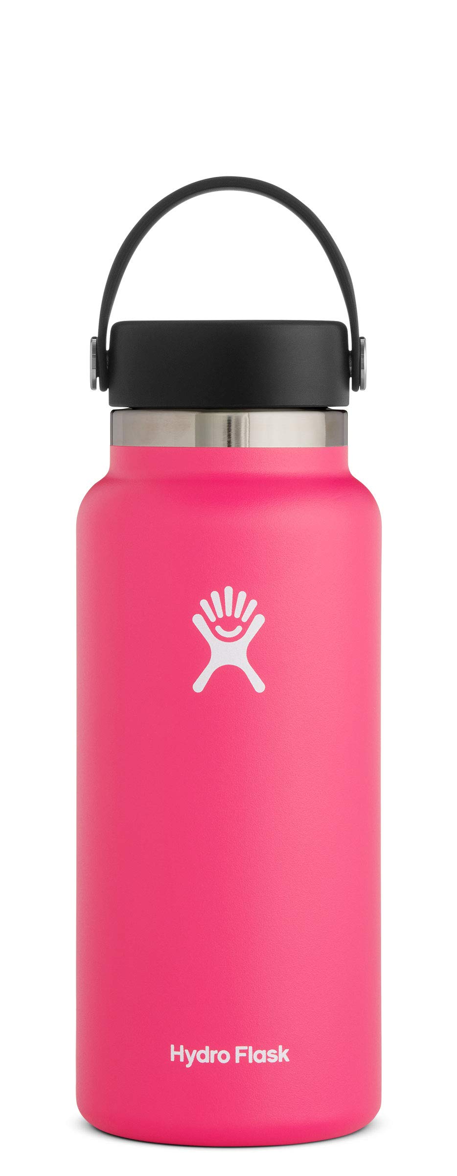 Hydro Flask Water Bottle - Stainless Steel & Vacuum Insulated - Wide Mouth 2.0 with Leak Proof Flex Cap - 32 oz, Watermelon