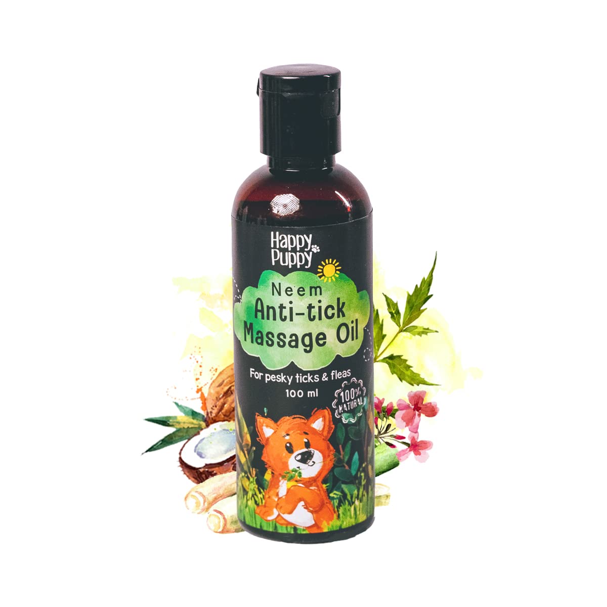 Happy Puppy Organics Anti Tick Oil: Naturally Happy & Tick-Free (100ml)