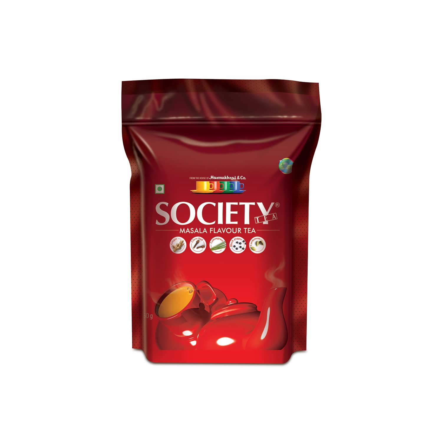 Society Tea Masala Chai | 250 g | Pack of 1 | 100% Assam | Enriched with Cardamom Ginger Cloves Black Pepper and Lemongrass | Classic Masala Tea | Refreshing | All Natural | No preservatives