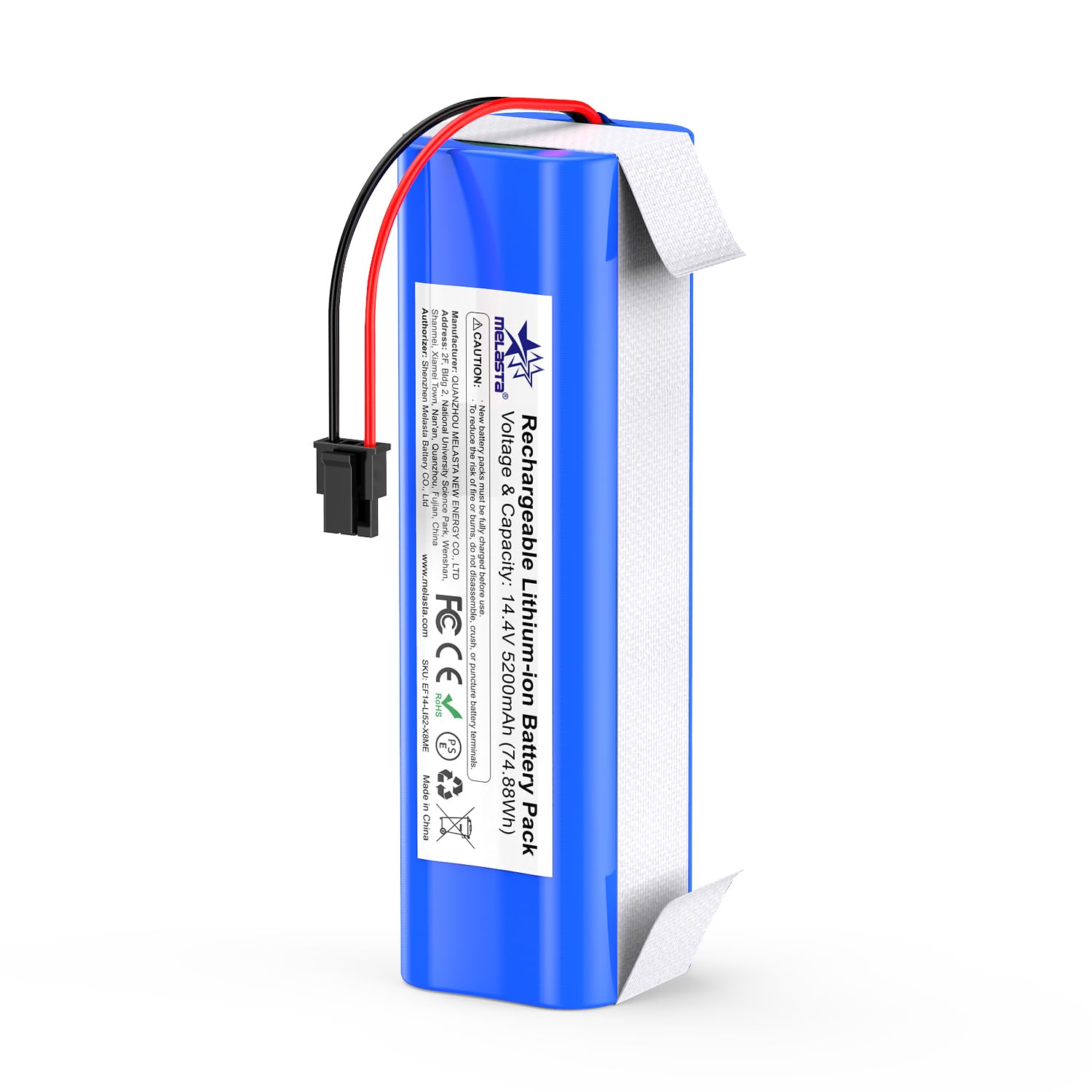 melasta Replacement Li-ion Battery 14.4V 5200mAh Vacuum Batteries for Eufy RoboVac X8, RoboVac X8 Hybrid, RoboVac X8 Hybrid White, RoboVac X8 White, T226X Series Vacuum Robot