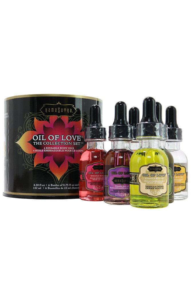 Kama Sutra Oil of Love - The Collection Set - Includes 6 Oil of Love .75 fl oz/22 ml