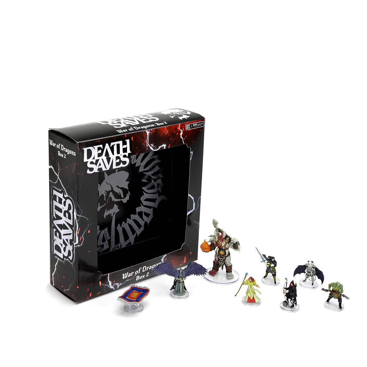 WizKids Death Saves: War of Dragons Box Set 2-8 Piece Pre-Painted Miniatures, Dungeons & Dragons