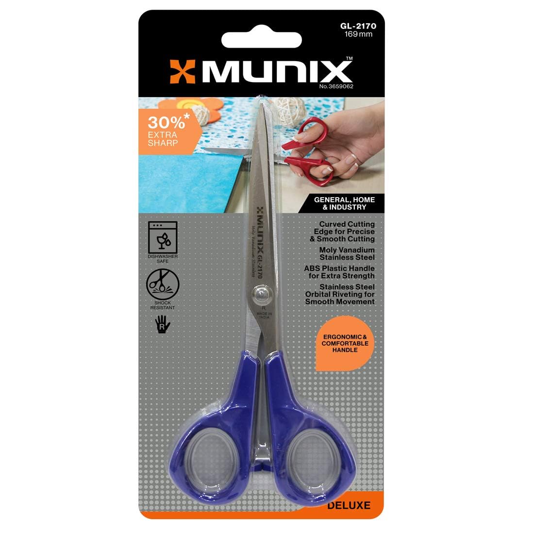 Munix GL-2170 169 mm 6.6" Stainless Steel Scissor Munix Scissor GL 2170