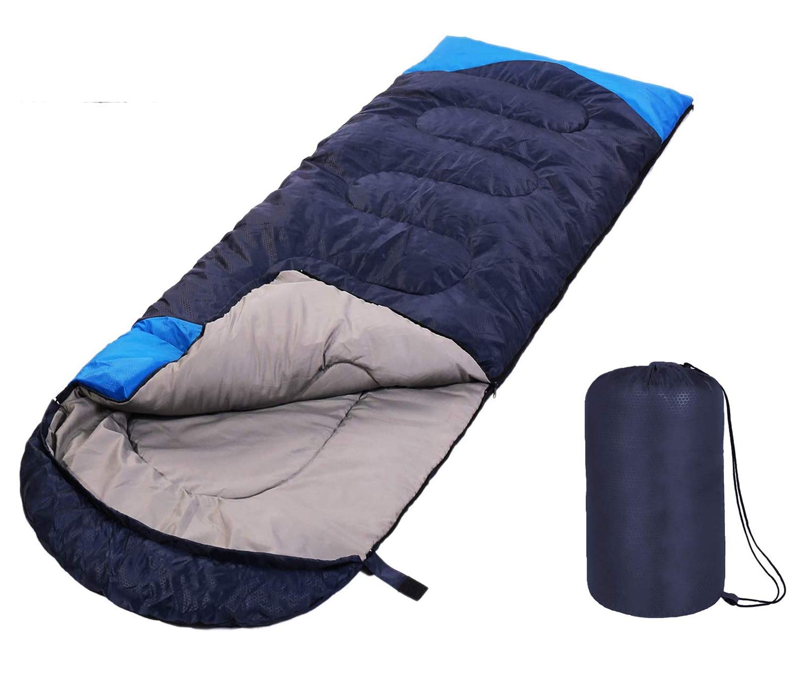 Sleeping Bag 3 Seasons (Summer, Spring, Fall) Warm & Cool Weather - Lightweight,Waterproof Indoor & Outdoor Use for Kids, Teens & Adults for Hiking and Camping