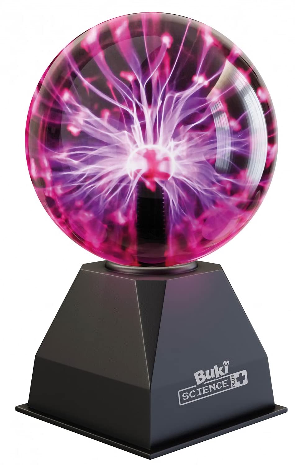 Buki FrancePlasma Ball 15cm | Touch & Sound Activated | Multi-Coloured Lightning | Electric Globe Lamp with UK Adapter, SP001/UK