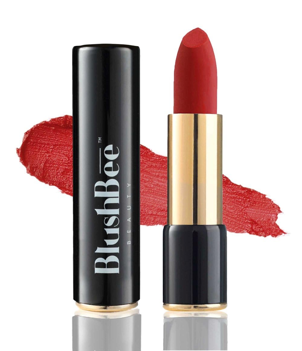 BlushBee Lip Nourishing Organic Vegan Lipstick, Party Red - 4.2 Gms.