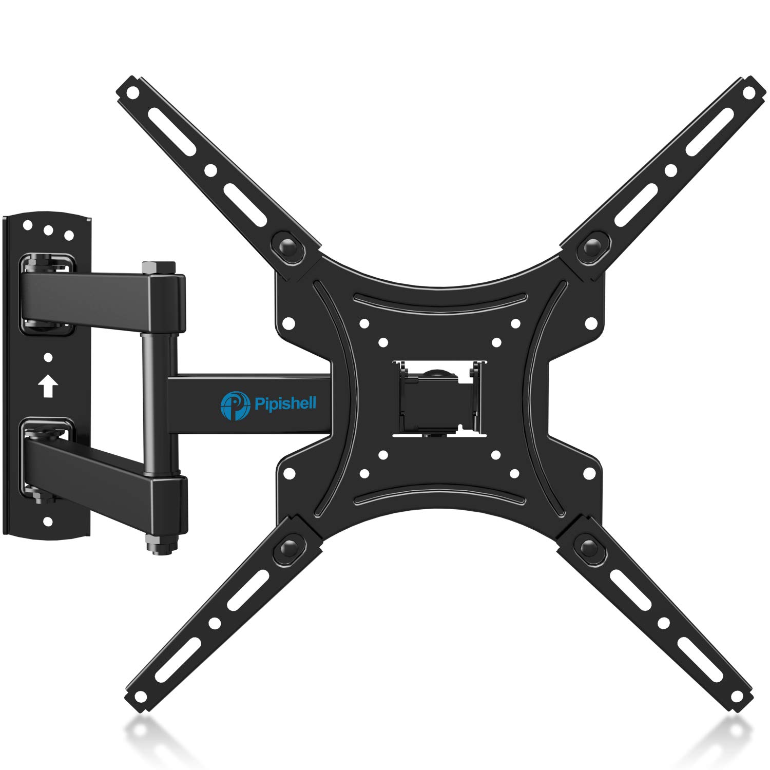 Full Motion TV Wall Mount Bracket Articulating Arms Swivels Tilts Extension Rotation for Most 13-55 Inch LED LCD Flat Curved Screen TVs, Max VESA 400x400mm up to 66lbs by Pipishell