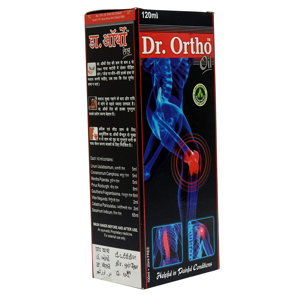 Dr. Ortho Joint Pain Oil (120 Ml) & Ayurvedic Capsules (30 Capsules) Combo Offer - Styledivahub