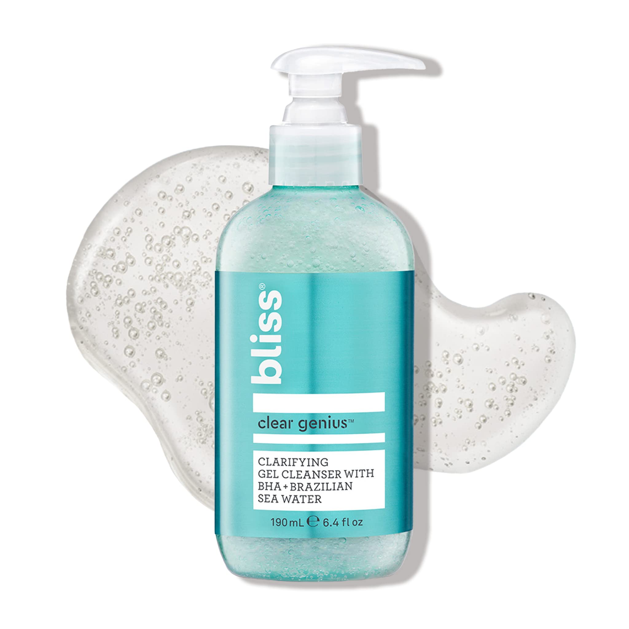 blissClear Genius Clarifying Gel Cleanser Pore-purifying BHA All Skin Types, especially Oily and Problem Clean Cruelty Free Vegan 190 ml