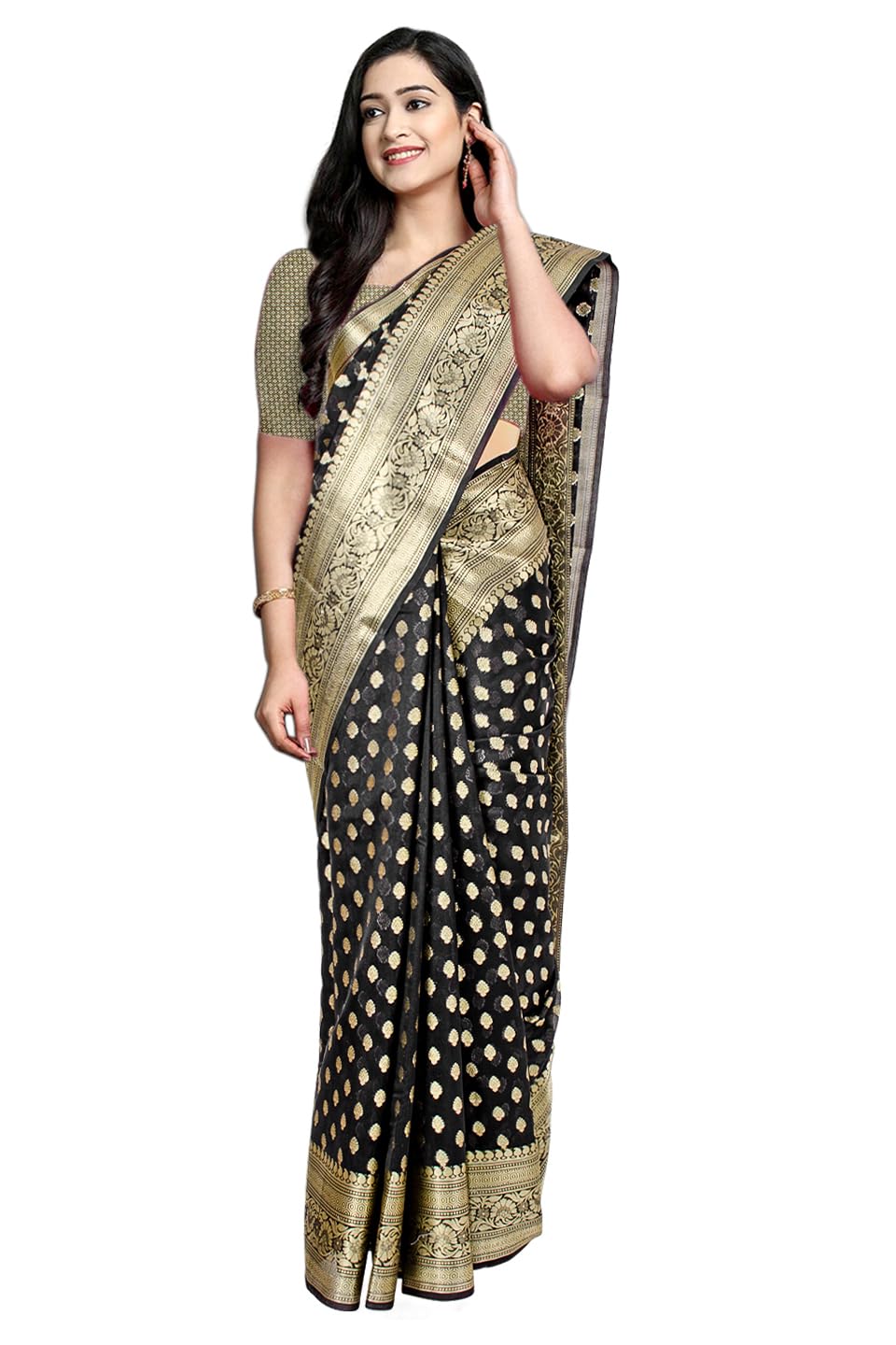 ChandrakalaBanarasi Saree for Women with Unstitched Blouse Piece Indian Wear (1105)