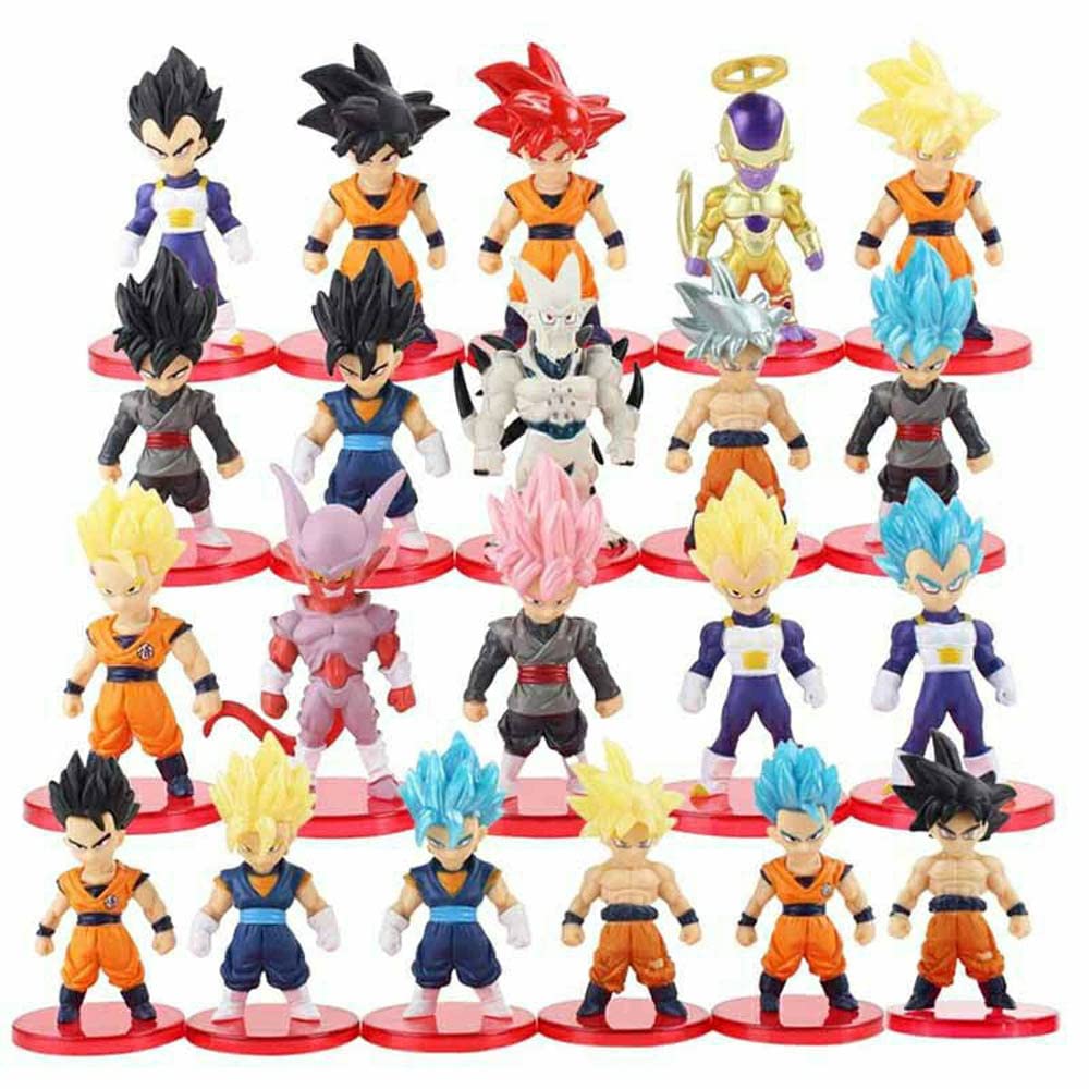 Kawaii Kart | Dragon Ball Mini Action Figures | Dragon Ball Figure Toy Doll Statue Merchandise for Anime Lovers | Set of 21 (5 cm)