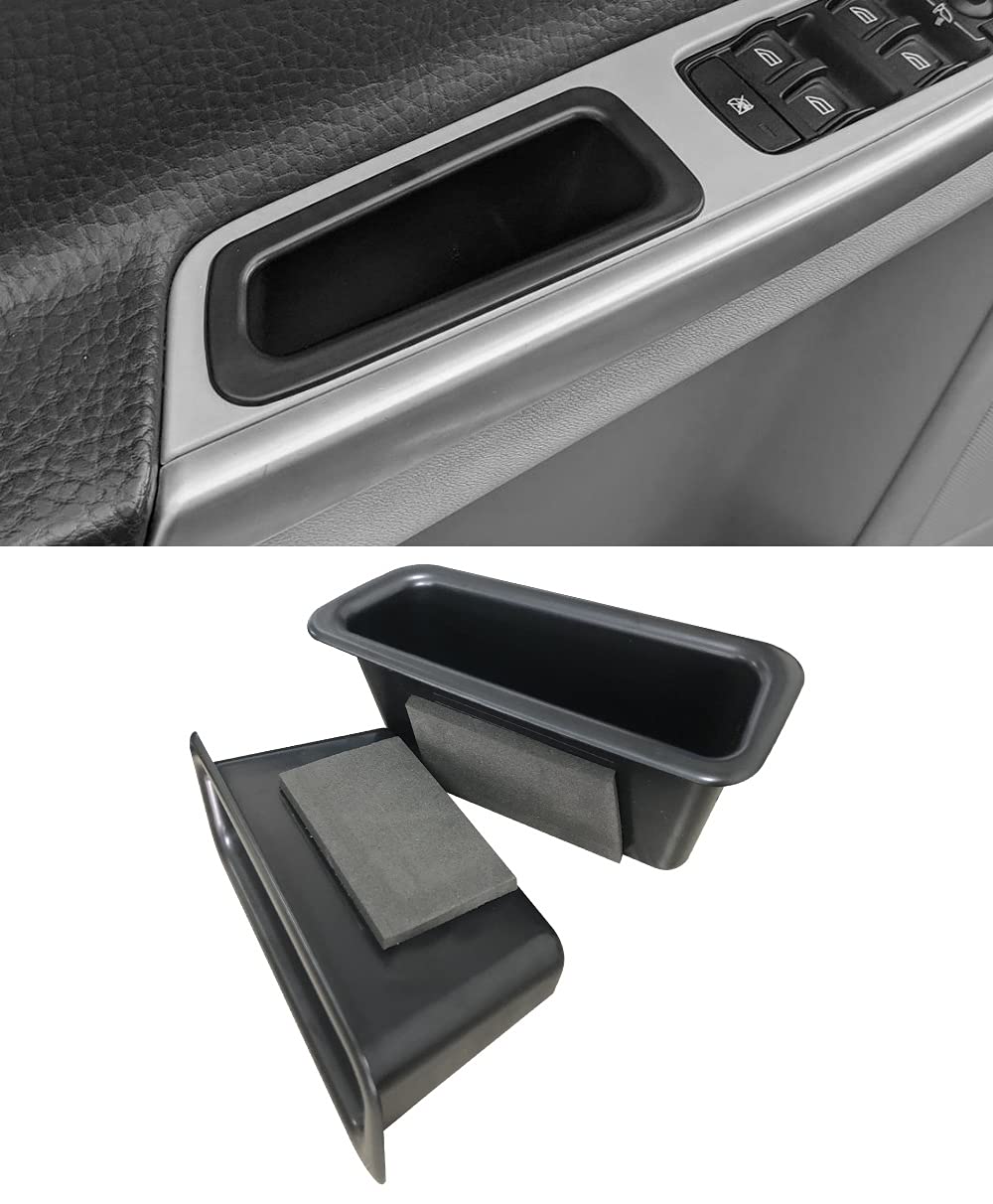 Vesul 2Pcs Black Front Row Door Side Storage Box Handle Pocket Armrest Phone Container Fits on Volvo S60 2009-2017 2018 V60 2009-2017 2018