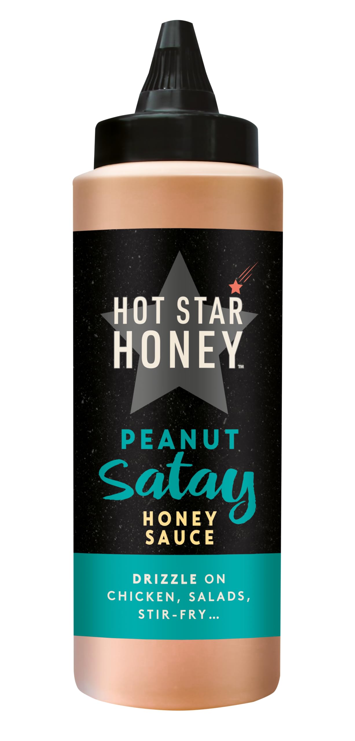 Hot Star Honey Peanut Satay Honey Sauce | Hand Crafted Spicy Honey Sauce | Satay Sauce Perfect for Chicken, Pizza, Pasta, Steak and Noodles, 290g Bottle