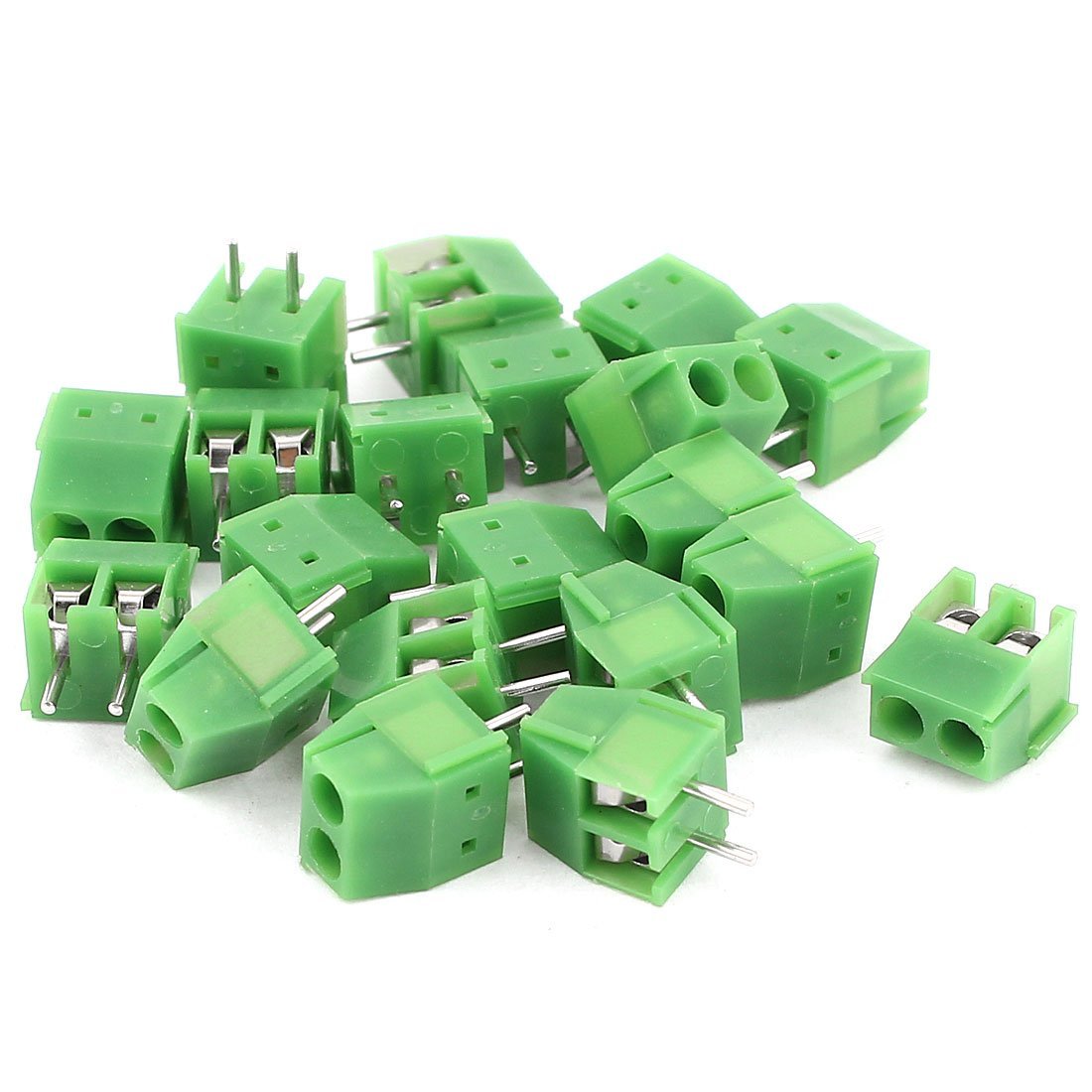 Auto Botix 2-Pin PCB Mount Terminal Block 5.08mm Pitch(Green)/ PB2 Connector (Pack of 50 pcs) Educational Electronic Hobby Kit