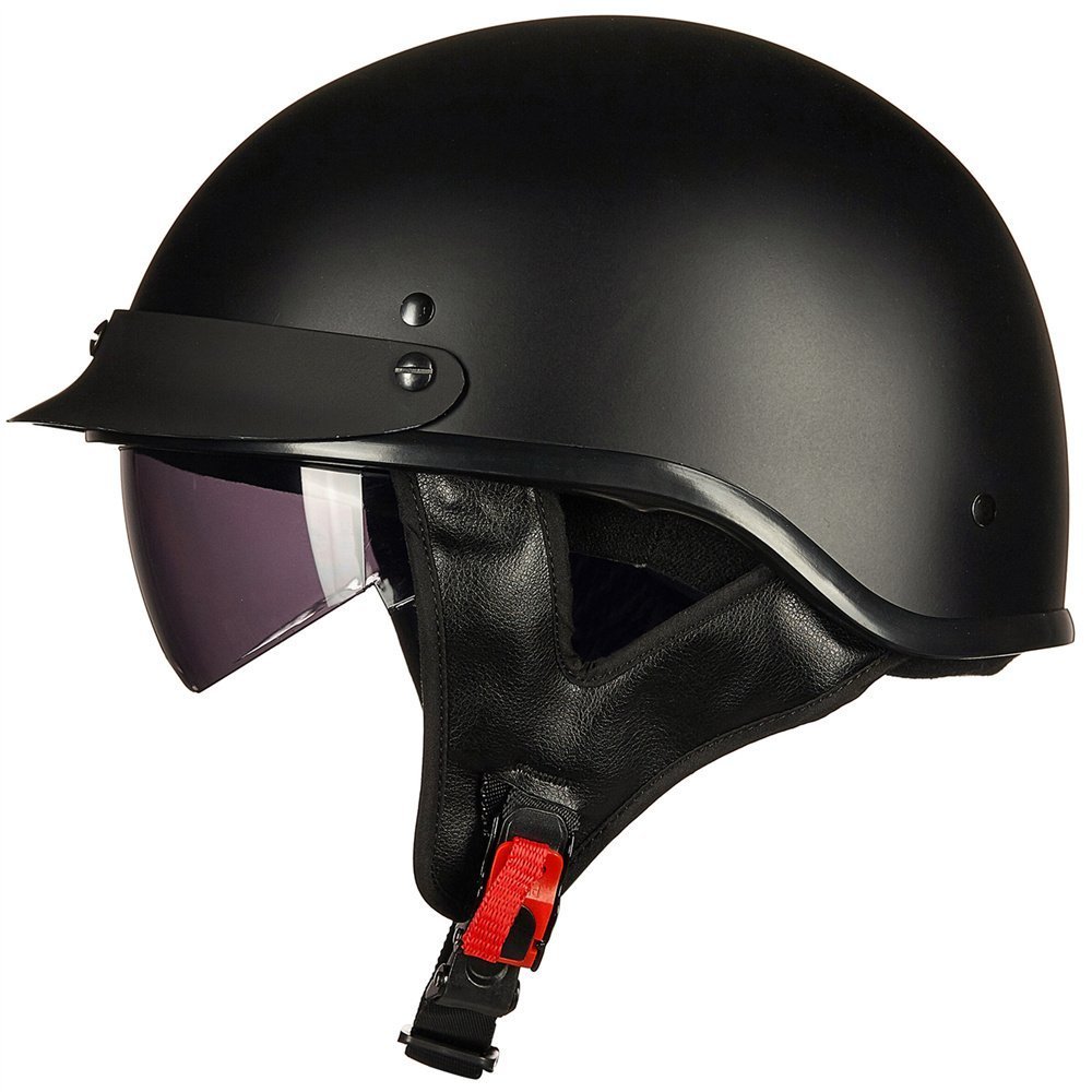 ILM Half Helmet Motorcycle Open Face Sun Visor Quick Release Buckle DOT Approved Cycling Motocross Suits Men Women 205V