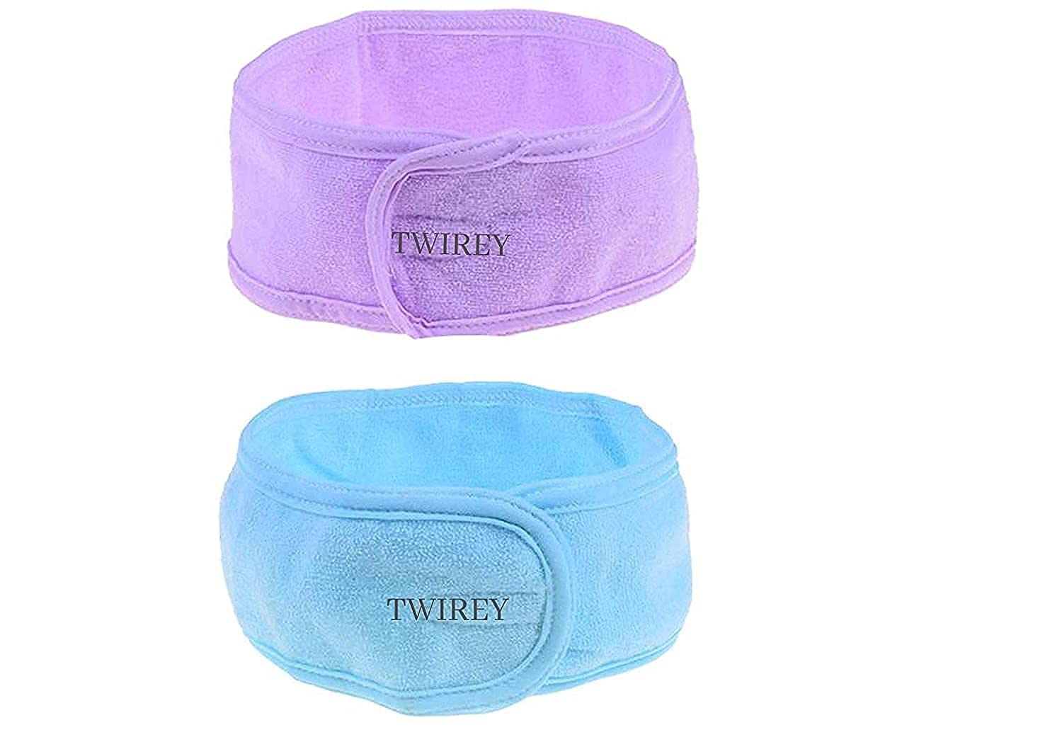 TWIREY Professional Women's Polycotton Facial Headbands, Facial Band For Women Men, Facial Head Band Adjustable - Pack of 2 (multicolor)(FACIAL BAND)