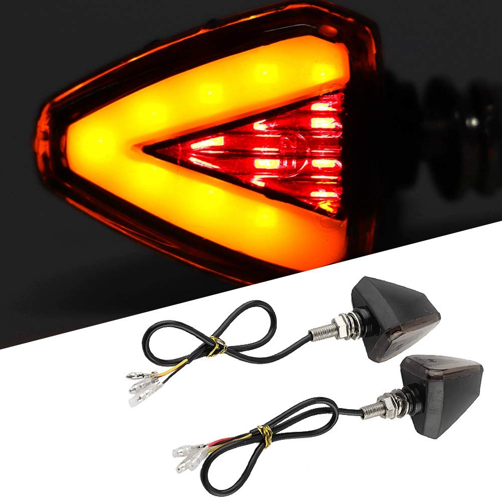 Suuonee Motorcycle Turn Signal Light Bulb, 1Pair LED Turn Signal Daytime Running Light Blinker Flasher Indicator Light Universal for MTV ATV Motorbike