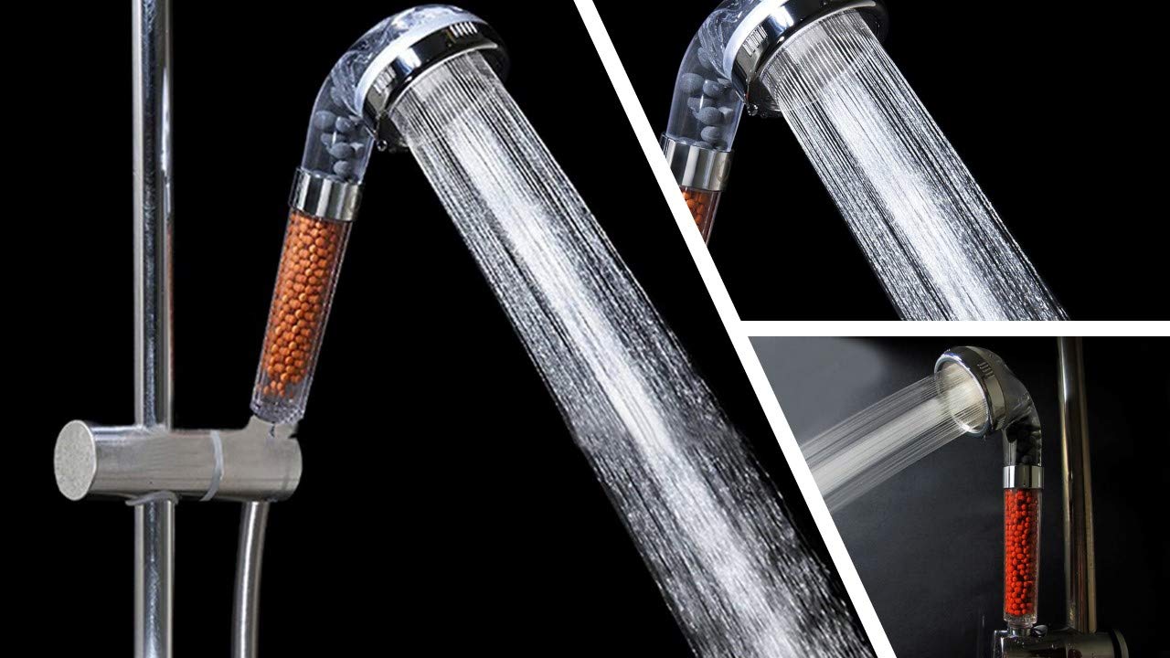 Jooe Handheld Shower Head High Pressure Ionic Filter Hard Water Showerheads for the Bathroom, Round, Chrome Decoration