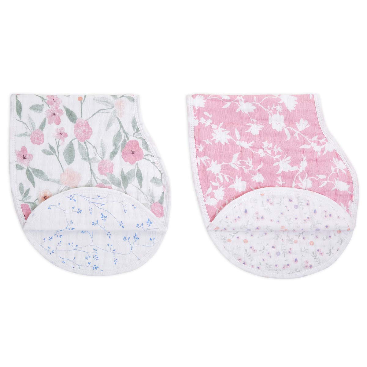 Aden + AnaisCotton Muslin Burpy Bibs - Ma Fleur - Pack of 2