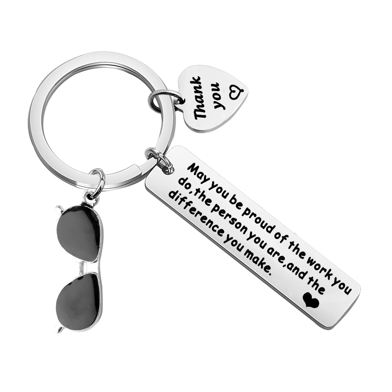 SEIRAA Security Guard Gift You Make a Difference Keychain Appreciation Thank You Gift for Safety Officer Security Officer