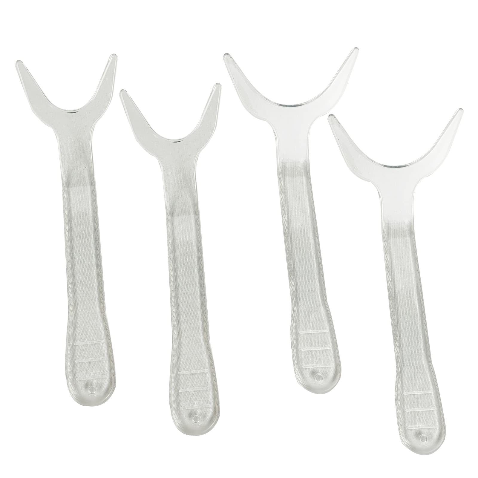 Angzhili 4 Pcs Dental Photography Retractors,Clear Orthodontic Lip Retractor (2 Small+2 Large)