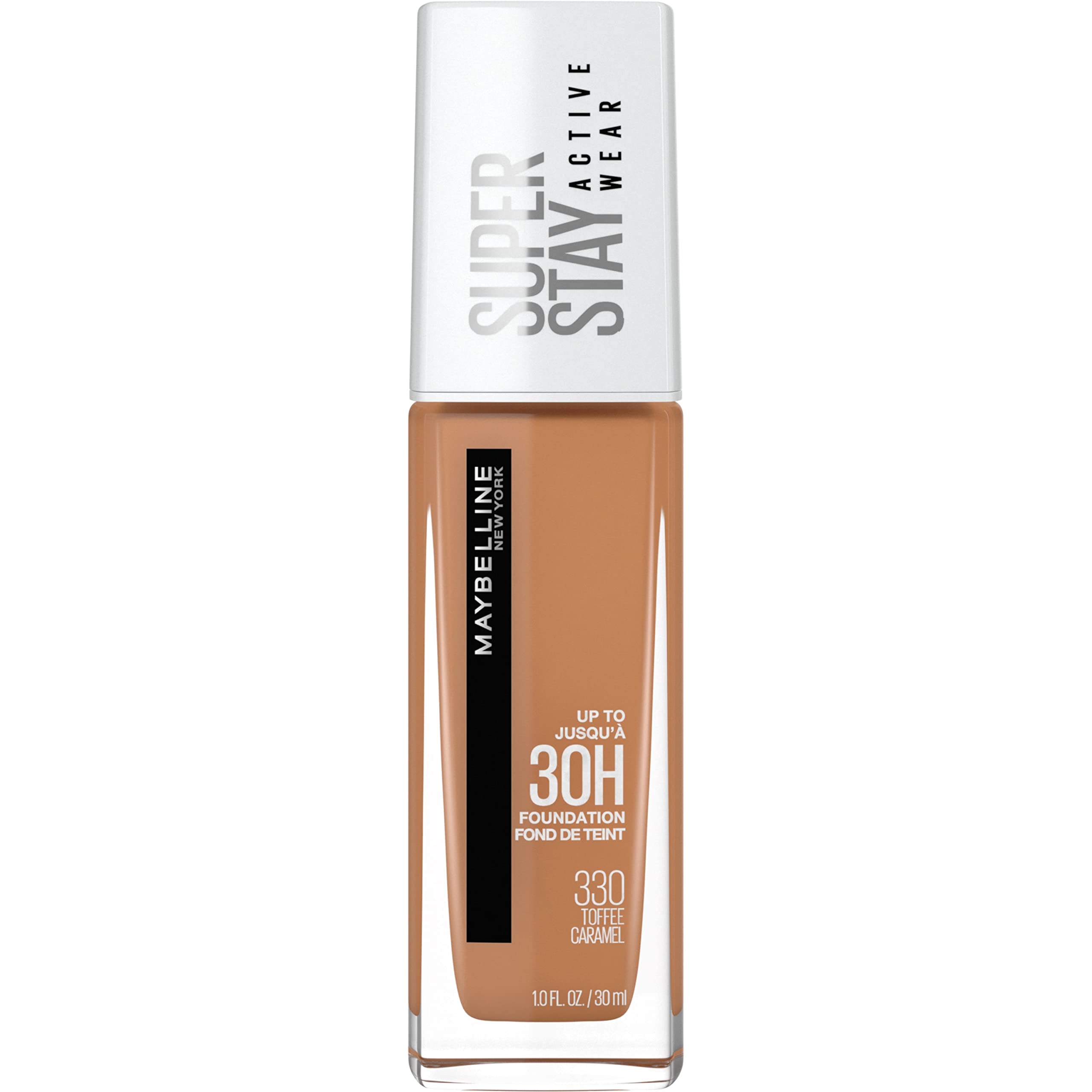 Maybelline Super Stay Full Coverage Liquid Foundation Active Wear Makeup, Up to 30Hr Wear, Transfer, Sweat & Water Resistant, Matte Finish, Toffee, 1 Count