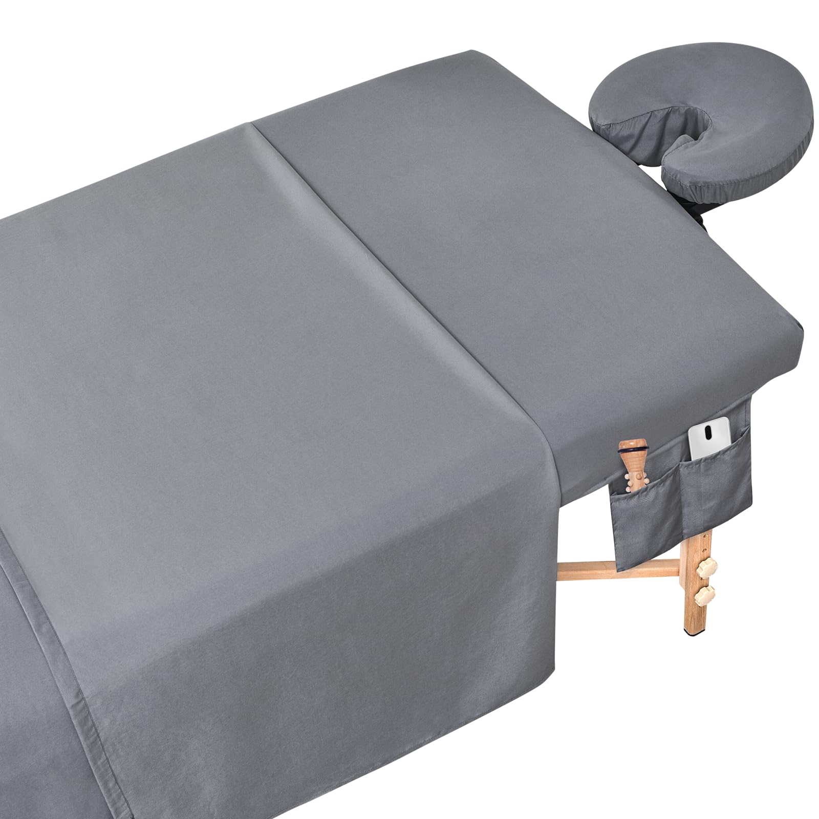 FACULX 1 Set Massage Table Sheets Set, Grey