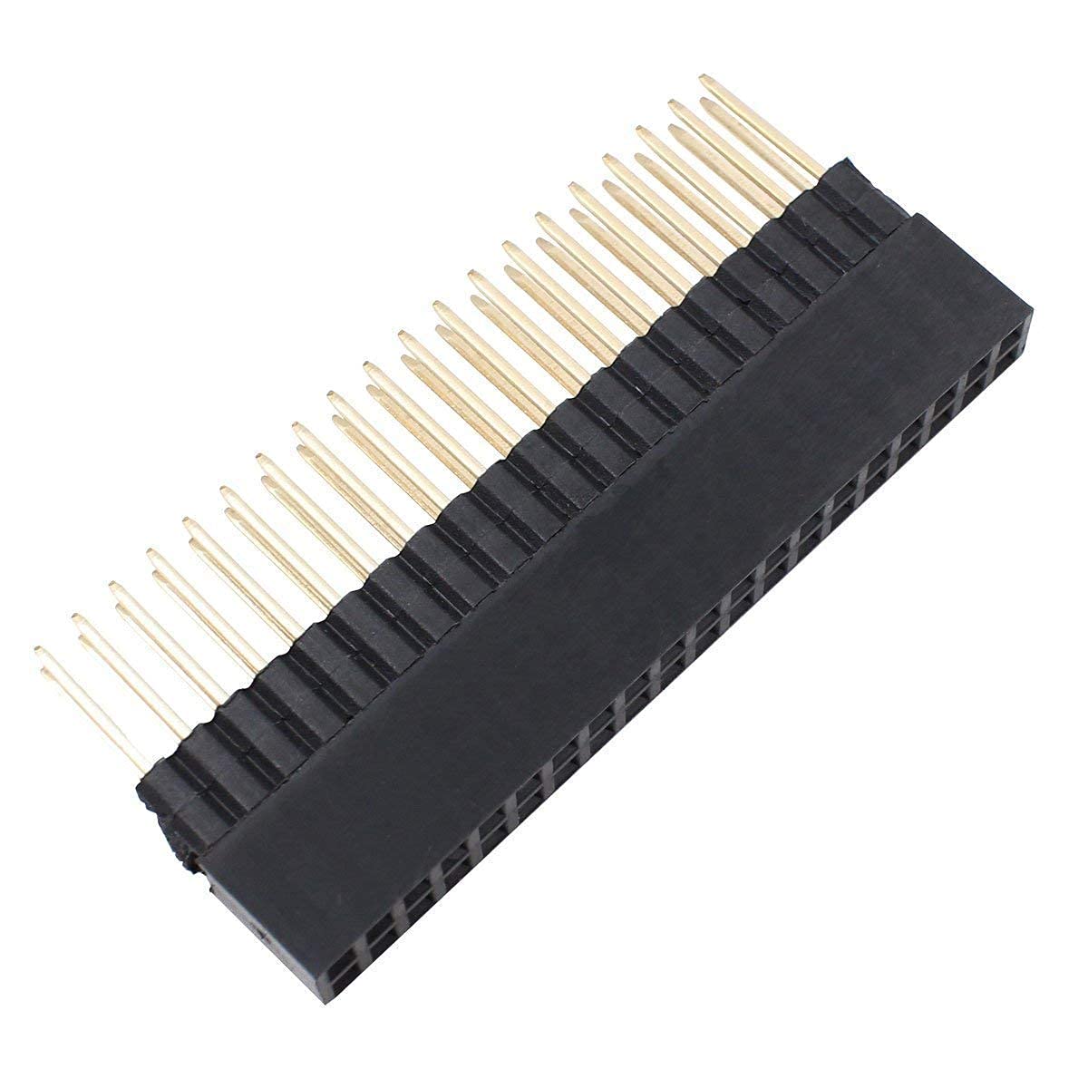 SB Components 2x20 Pins Extra Tall Female 0.1" Pitch Stacking Header for Raspberry Pi A+, Pi Model B+, Pi 2, Pi 3 and Pi 3 B+ (Pack of 5)