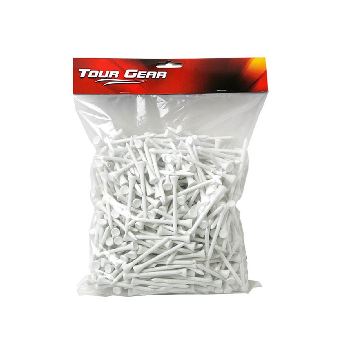 Hireko Tour Gear Wood Golf Tees White, Assorted Sizes 2-3/4 inch or 3-1/4 inch Tall Golf Tees, 100, 500 Bulk Packs