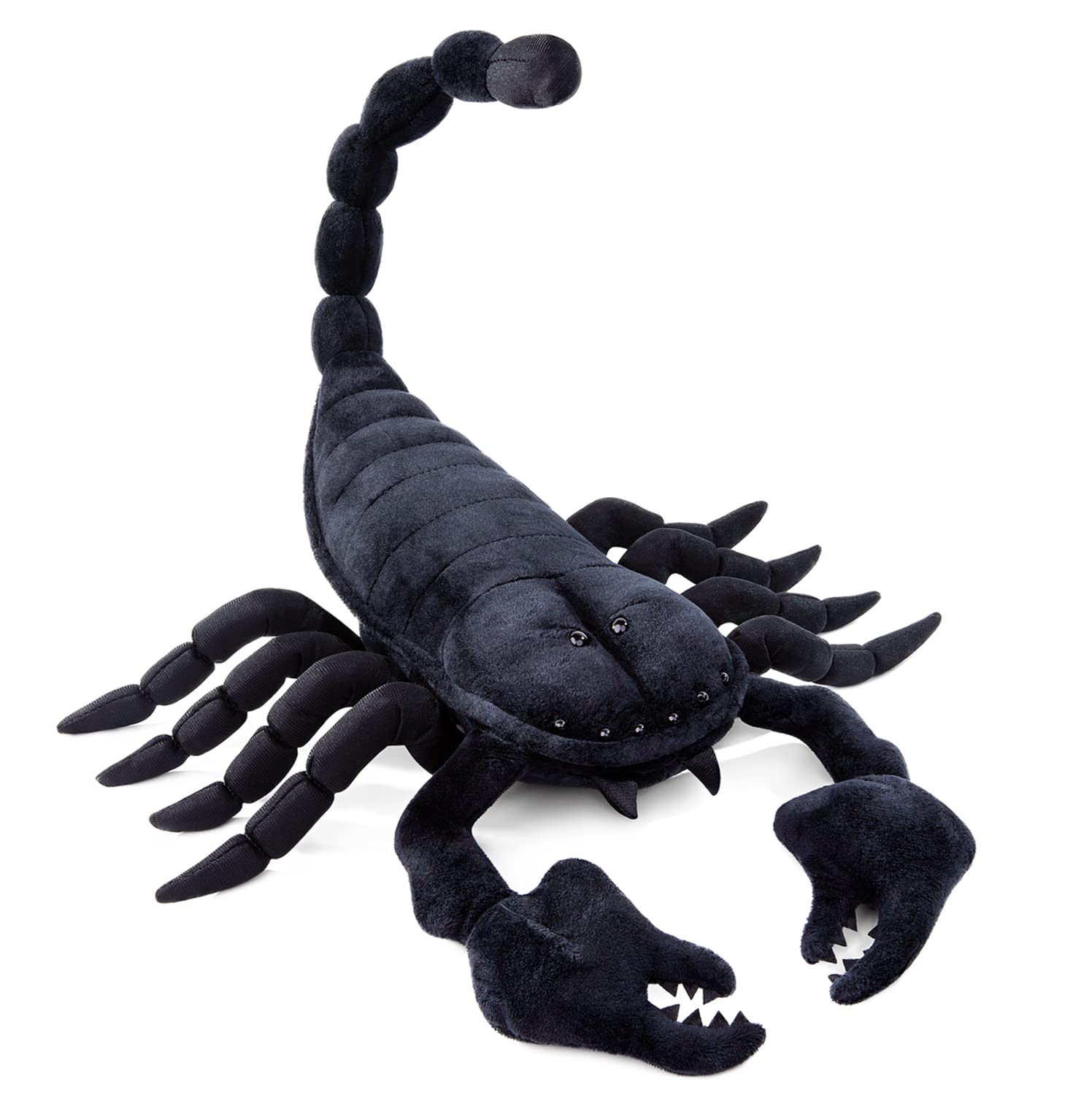 Emperor Scorpion Plush Toy - Realistic 16" Black Scorpion Stuffed Animal, Simulation Soft Creeping Animals Scorpion Stuffed Toys, Unique Plushie Toys Model Dolls Collection for Kids