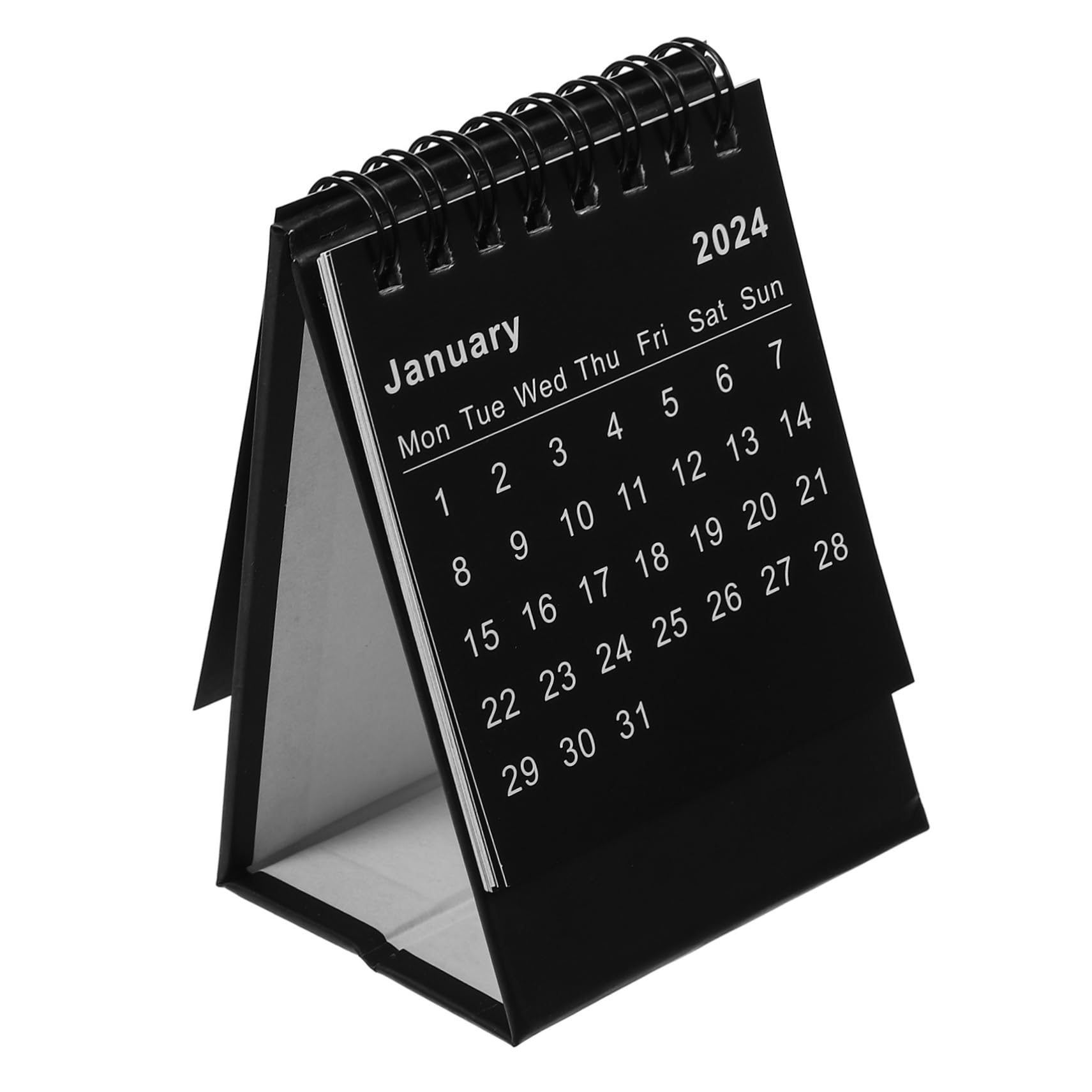 PRETYZOOM 2024 Desk Calendar Mini Desk 2024 Calendar Office Decore Desk Calendars Small Calendar 2024 Calendar Decorative Decorations Black Desktop Paper Mini Calendar Daily Calendar