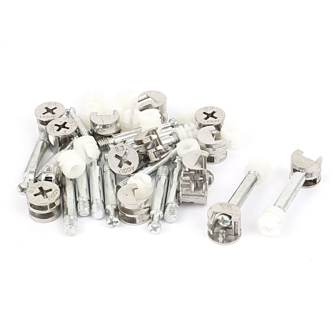 uxcell Furniture Cam Fitting Furniture Fixing Screw Cam Bolt Fitting Dowel Nut Connector 15 Sets