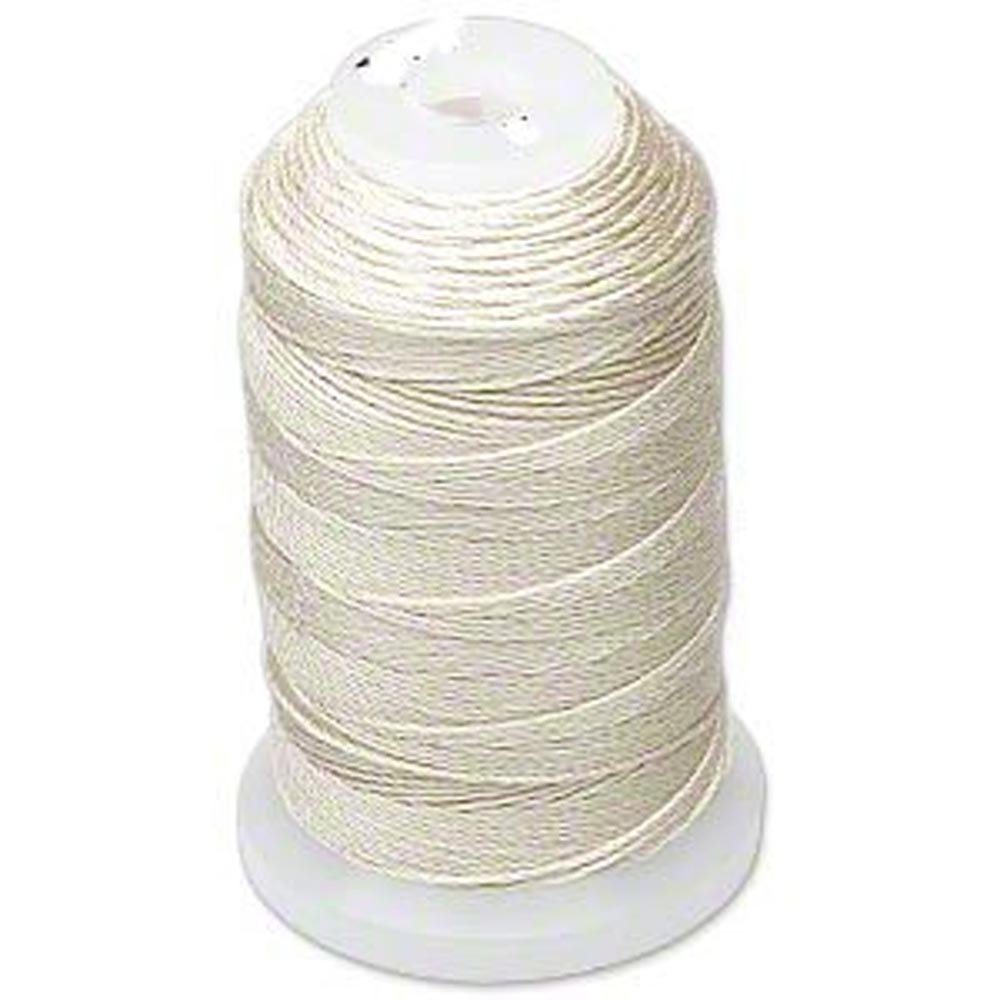 Purely Silk Beading Thread Cord Spool 200 Yards E Stringing Weaving Knotting 0.0128 Inch 0.325mm Ecru