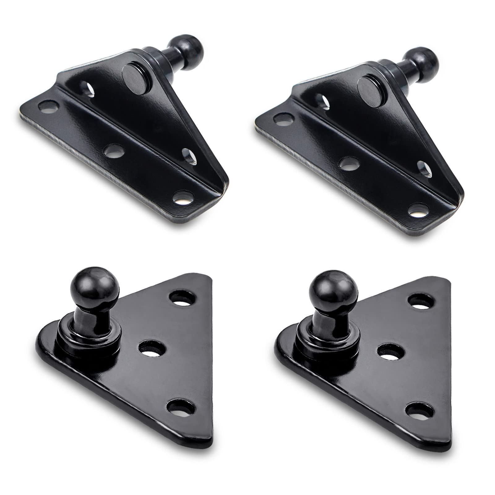 Vepagoo 13MM Gas Spring Lift Strut Bracket Ball Stud Black, Mounting Bracket for Lift Support Prop, Pack of 4