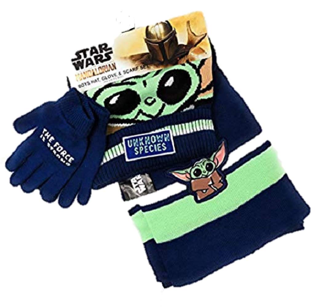 Accessory Innovations The Mandalorian Boys Hat, Glove, And Scarf Set