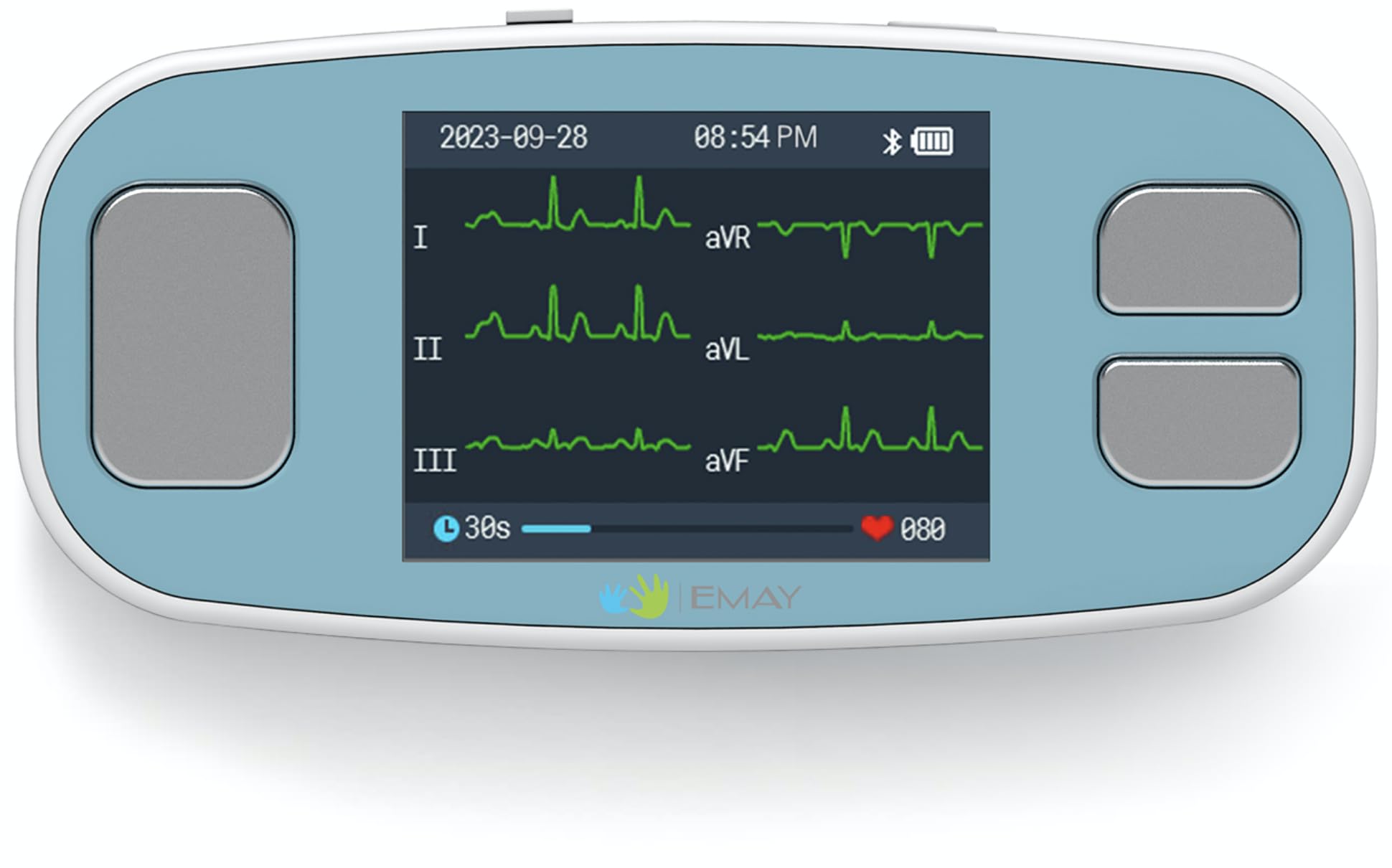 EMAY 6L Portable ECG Monitor | Record ECG and Heart Rate in 6 Channels | Compatible with Smartphone and PC | No Subscription Required