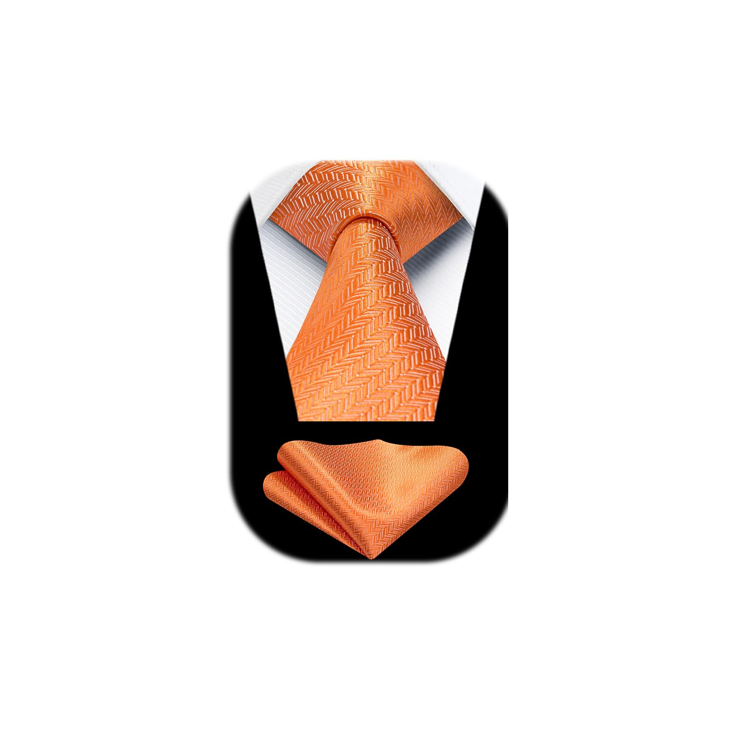 EnlisionMens Tie and Pocket Square Set Formal Business Wedding Necktie Handkerchief for Men