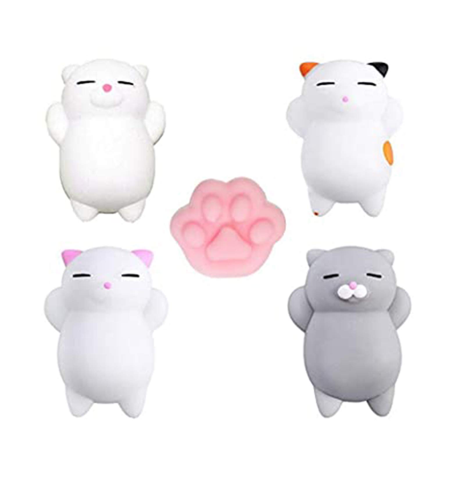 Squishies Kawaii, 5 Pcs Cat Squishy Mini Squishies Stress Mochi Squishy Toys Mochi Squishies Animals Cat Stress Mochi Animal Toys