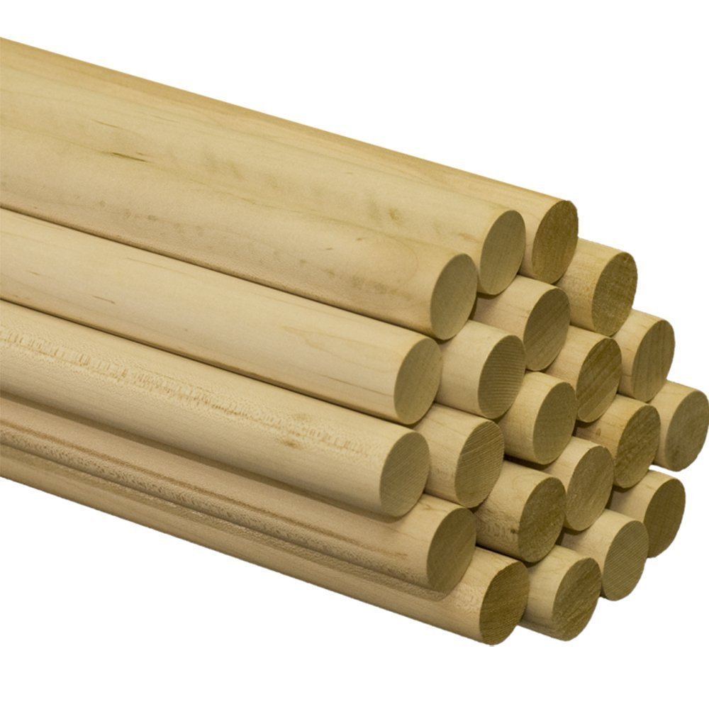 Woodpeckers 1 Inch X 36 Wooden Dowel Rods - Unfinished Hardwood Dowels For Crafts & Woodworking (5)