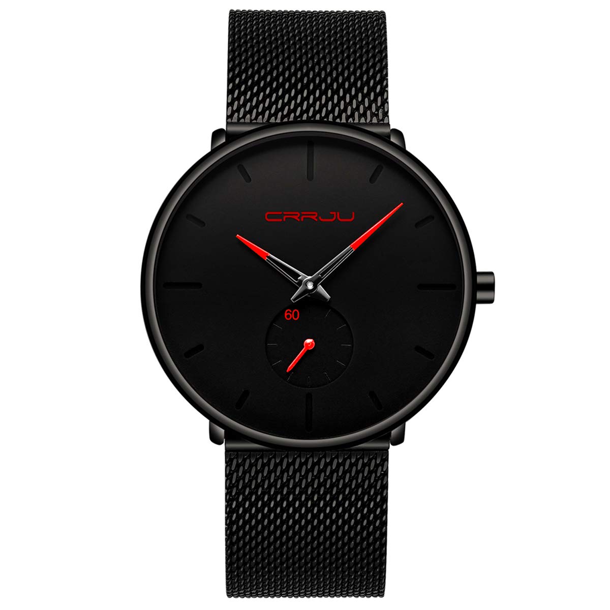 FIZILI Mens Watches Ultra-Thin Minimalist Waterproof - Fashion Wrist Watch for Men Unisex Dress with Stainless Steel Mesh Band